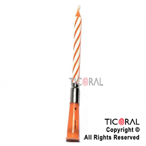 VELA MUSICAL NARANJA 12CM HS2090-8 x 1